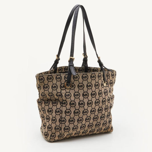 Michael Michael Kors  Signature Canvas And Leather Jet Set Tote