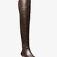 Cosmo Crocodile Embossed Leather Boot