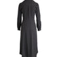 Michael Kors Crepe De Chine Midi Dress in Black Polyester