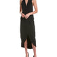 Michael Kors Collection Sable Halter Tuxedo Midi Dress