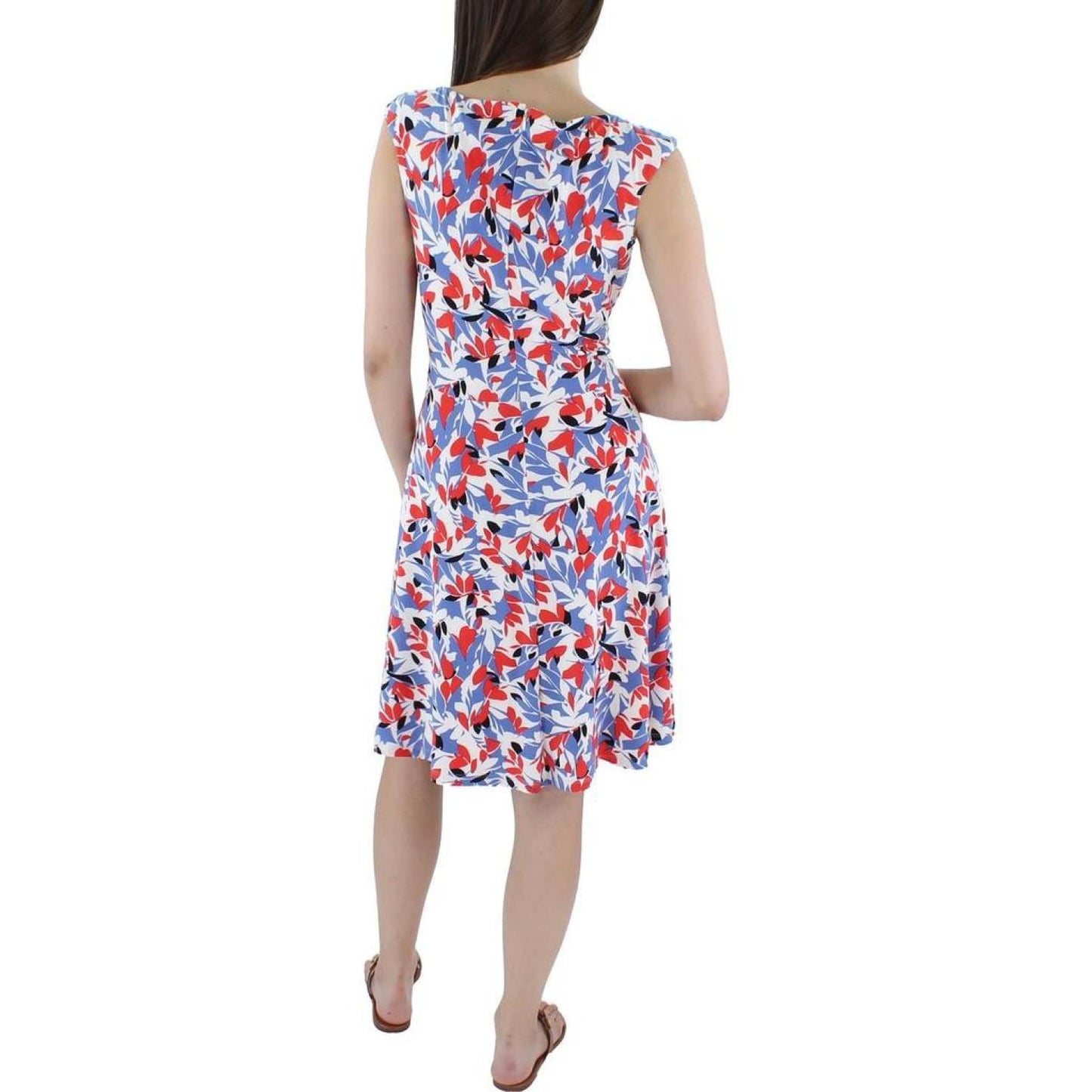 Womens Jersey Printed Fit & Flare Dress