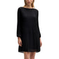 Women's Plisse Pleats Regular-Fit Crew-Neck Dress