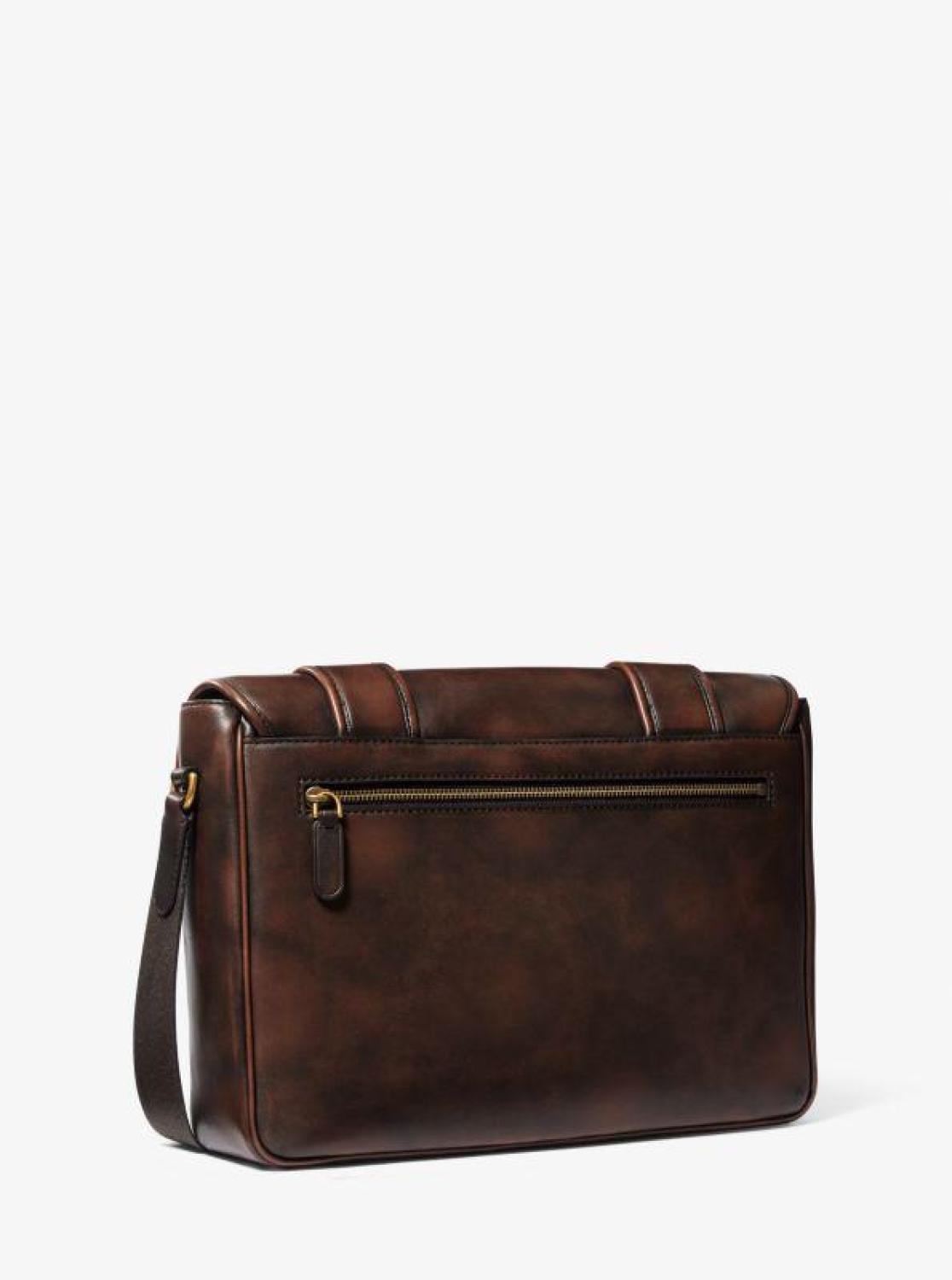 Colby Burnished Leather Messenger Bag