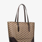 Aria Large Signature Logo Jacquard Tote Bag