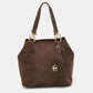 Michael Kors Brown Suede And Leather Shopper Tote