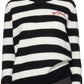 Black & White 'The Striped Brushed Logo' Sweater