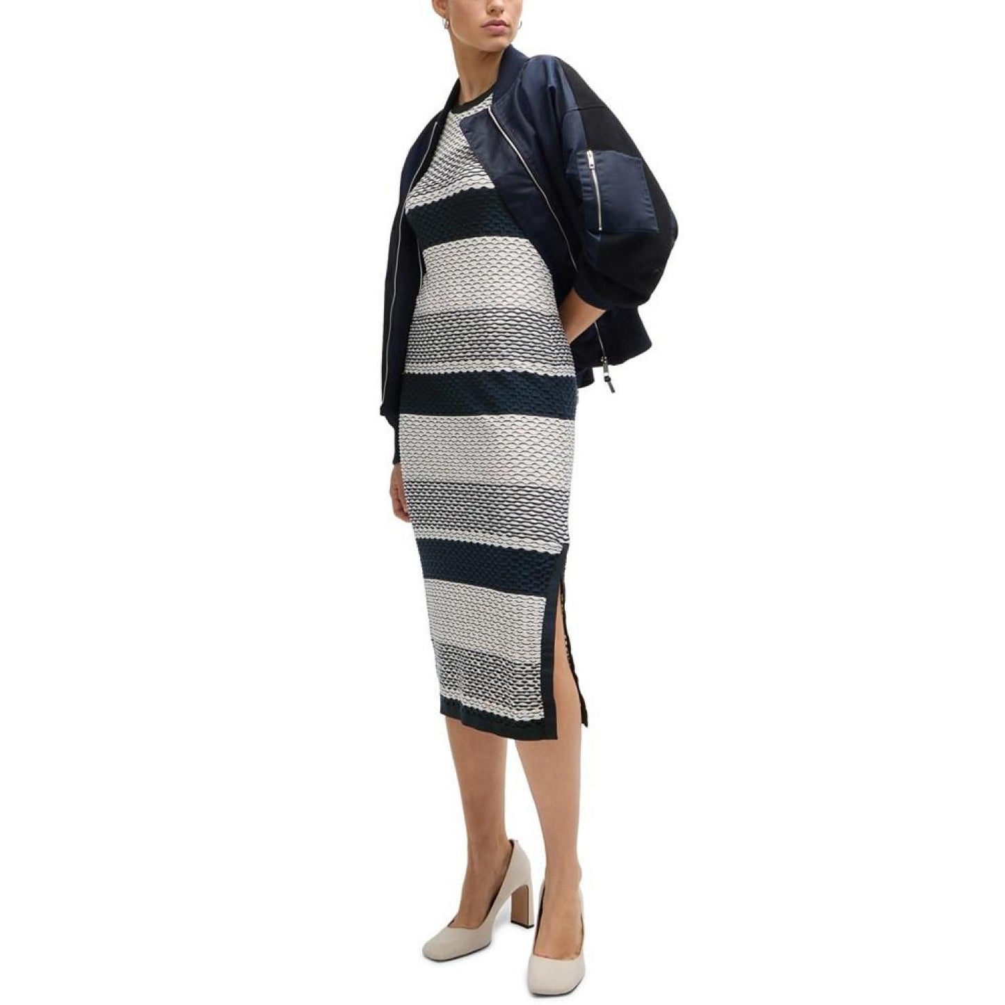 Women's Structured-Stripe Dress