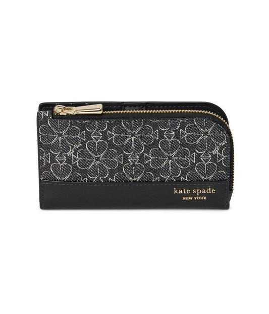 Spade Flower Coated Canvas Small Slim Bifold Wallet