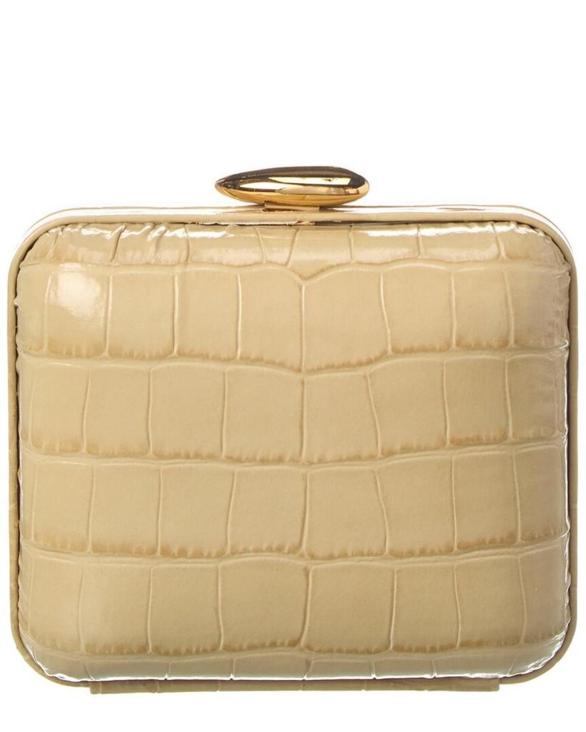 Michael Kors Collection Mini Box Croc-Embossed Leather Minaudiere