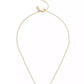 Gold-Tone Stitched Link Pendant Necklace