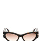 Women's Cat Eye Sunglasses In Havana/brown