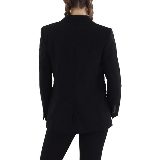 Womens Solid Long Sleeve Suit Jacket