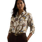 Classic Fit Belting-Print Crepe Shirt