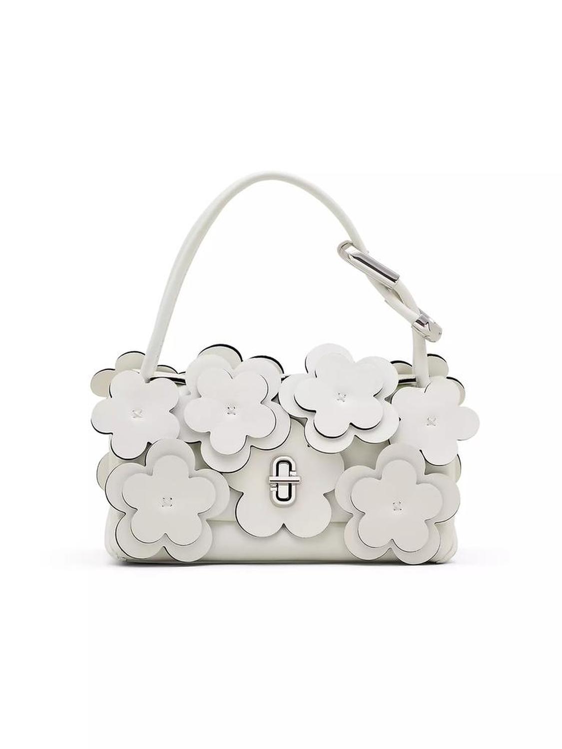 The Mini Dual Daisy-Appliquéd Top Handle Bag