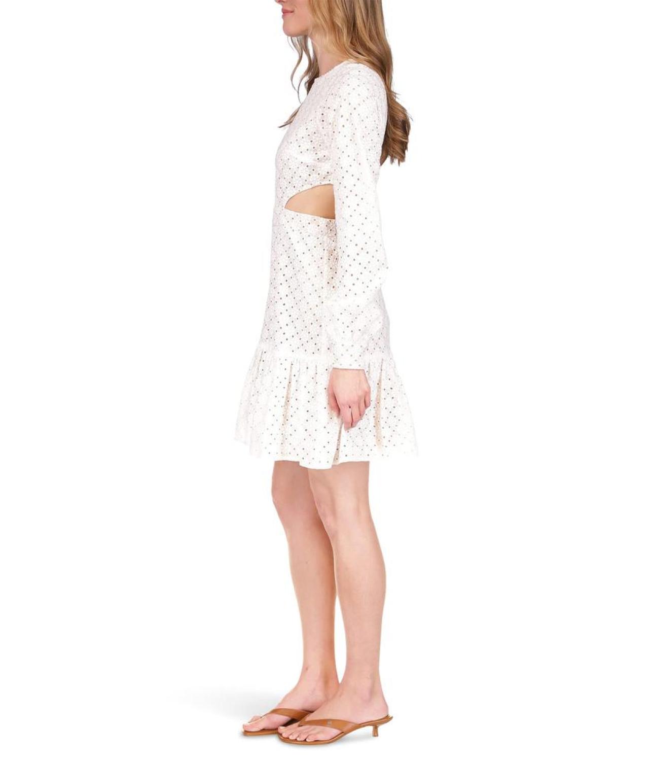 Geo Eyelet Dress