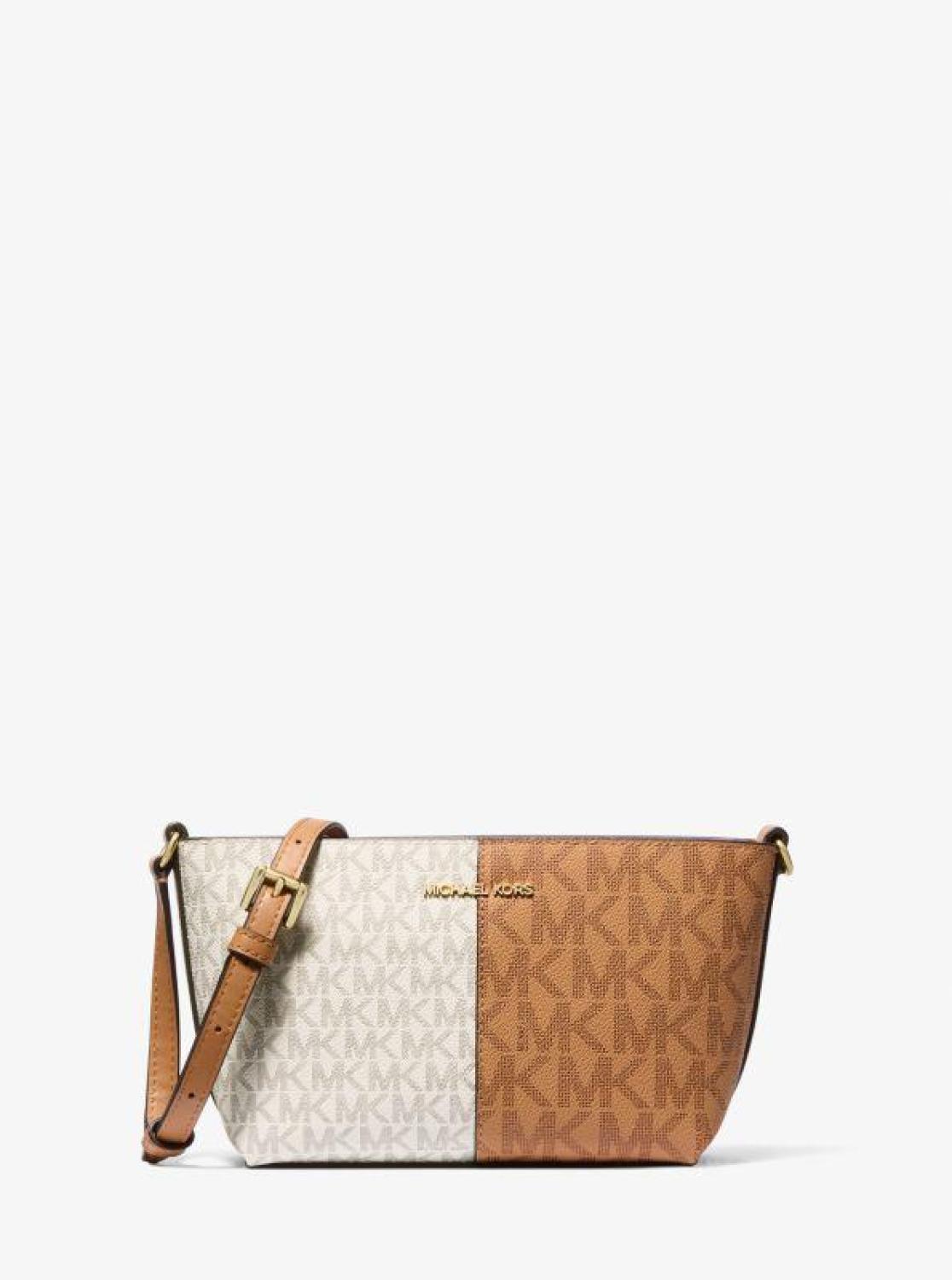 Jet Set Small Two-Tone Logo Crossbody Bag