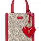 Valentine's Day Spade Flower Coated Canvas Manhattan Mini Tote