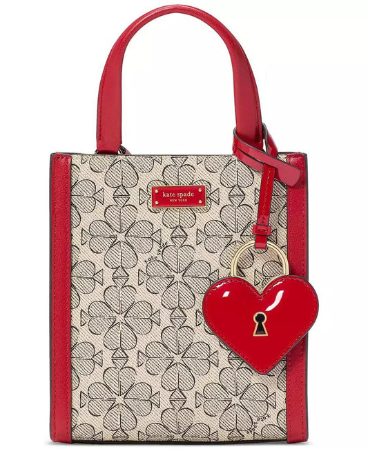 Valentine's Day Spade Flower Coated Canvas Manhattan Mini Tote