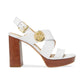 Vera Logo Charm High Heel Platform Sandals