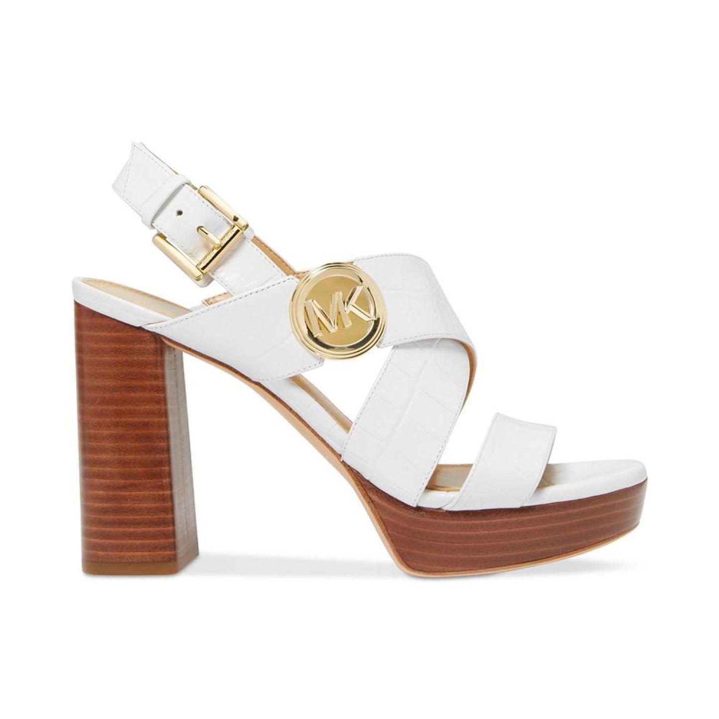 Vera Logo Charm High Heel Platform Sandals