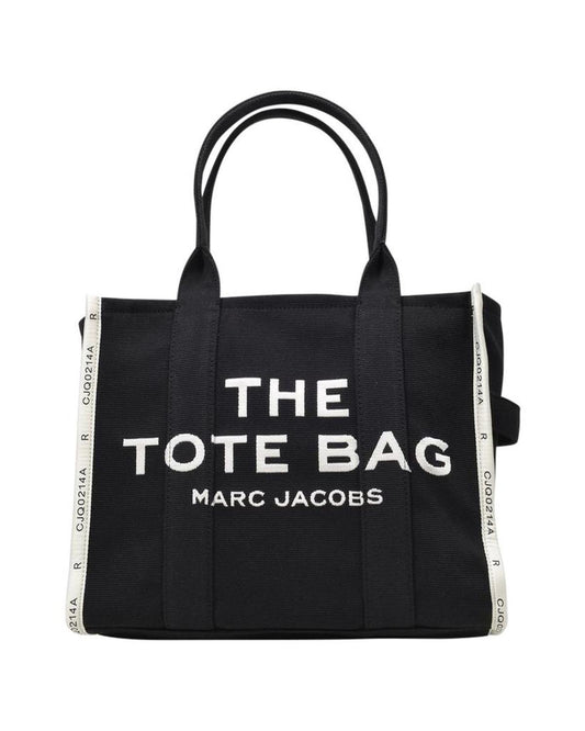 The Large Tote Bag in Black Canvas