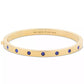 Gold-Tone Stainless Steel Color Cubic Zirconia Bangle Bracelet