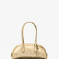 Lulu Small Metallic Leather Satchel