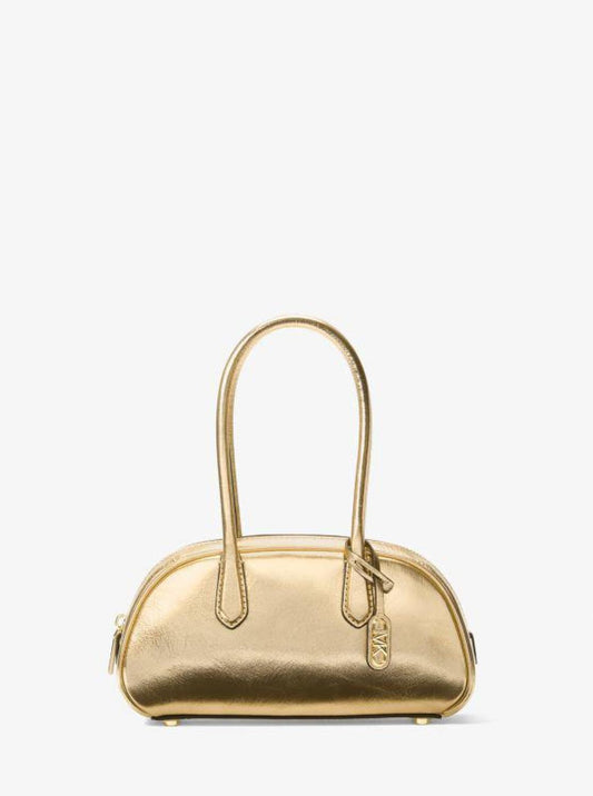 Lulu Small Metallic Leather Satchel