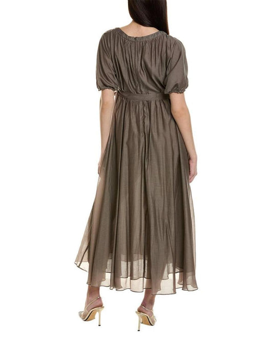 S Max Mara Fresia Silk-Blend Maxi Dress