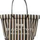 Taupe & Black 'The Striped Jacquard Beach' Tote