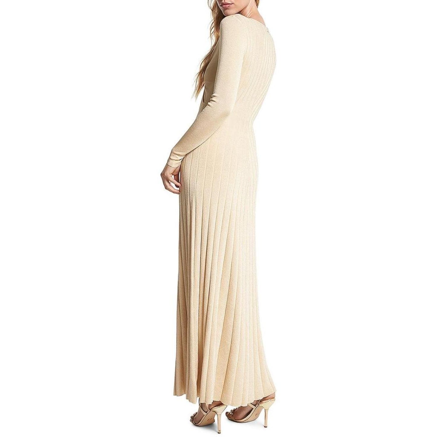 Womens Metallic Long Evening Dress