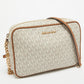 Michael Kors  Signature Coated Canvas And Leather East West Crossbody Bag