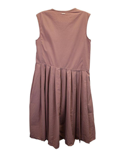 'S Max Mara Pleated Dress in Pink Cotton