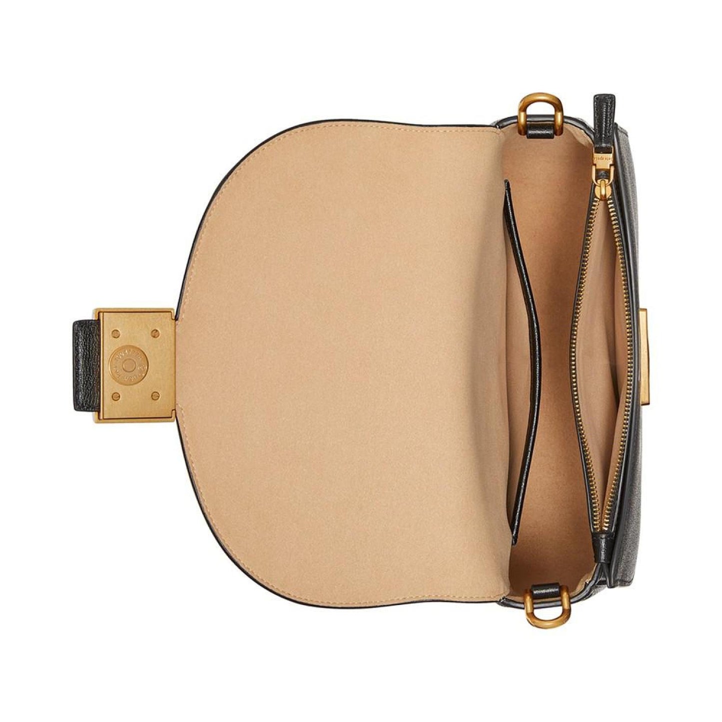 Katy Textured Leather Small Convertible Saddle Bag