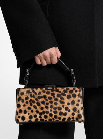 Gwyneth Cheetah Print Calf Hair Shoulder Bag