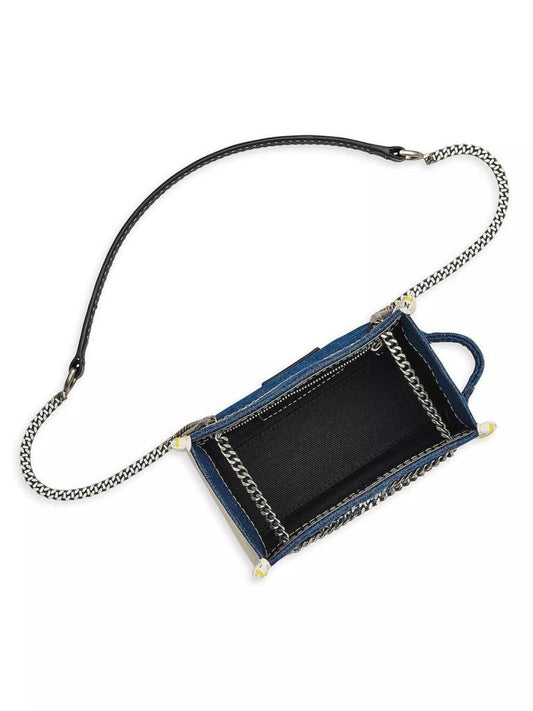 The Denim Chain Crossbody Tote Bag