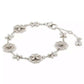 Silver-Tone Pavé Flower Charm Flex Bracelet