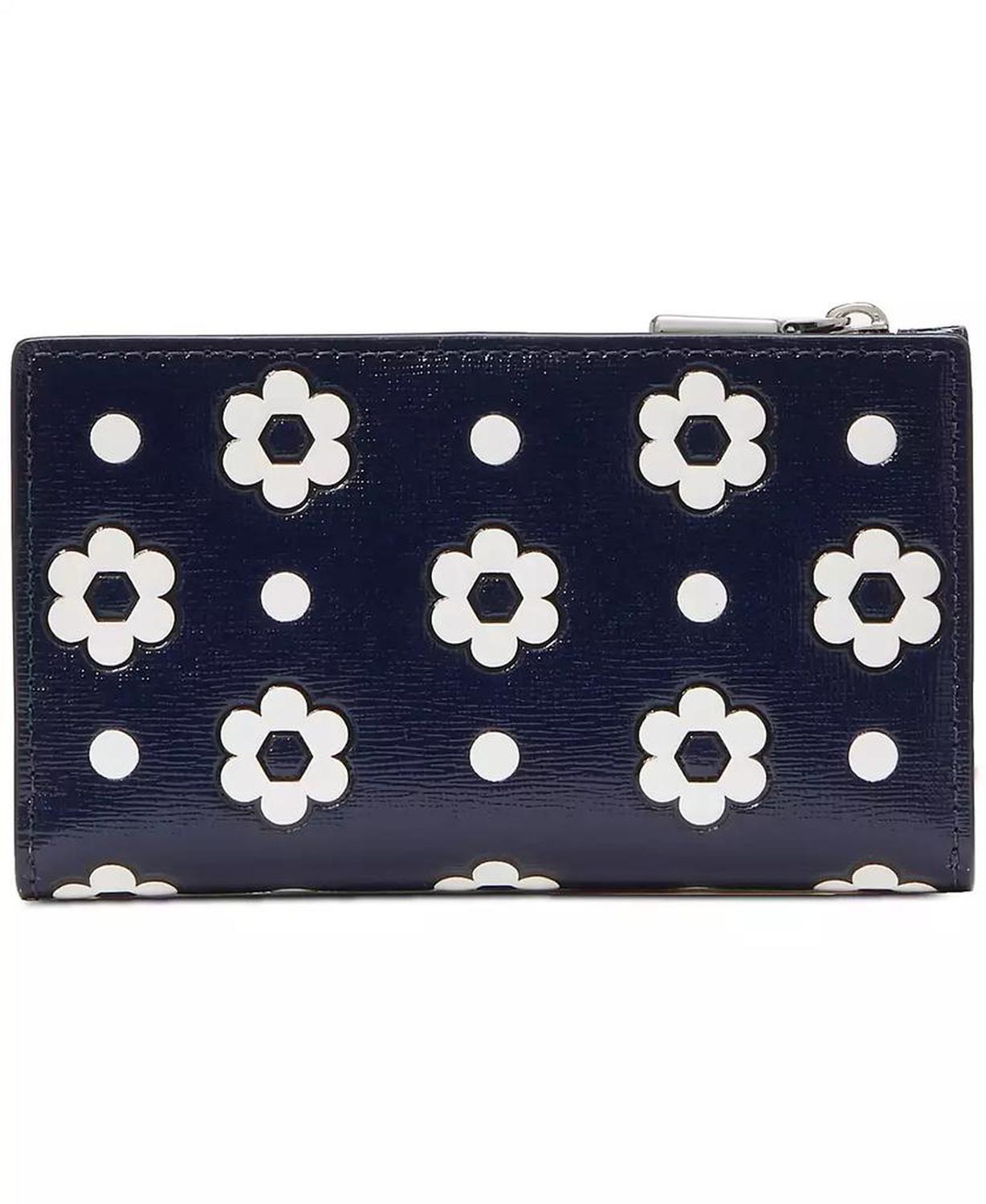 Morgan Daisy Dot Embossed Saffiano Leather Wallet