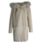 Max Mara Vicky Double-Breasted Coat in White Alpaca Blend