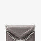 Manhatta Crocodile Embossed Patent Leather Shoulder Bag