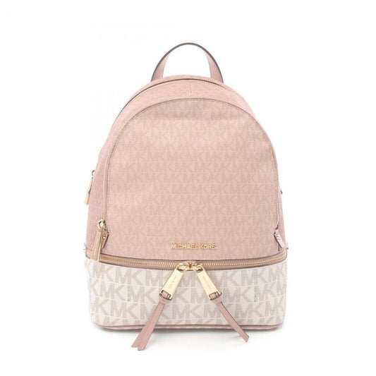 pink  Coated Canvas Leather Backpack (Pre-Owned)