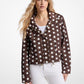 Polka Dot Signature Logo Ciré Jacket