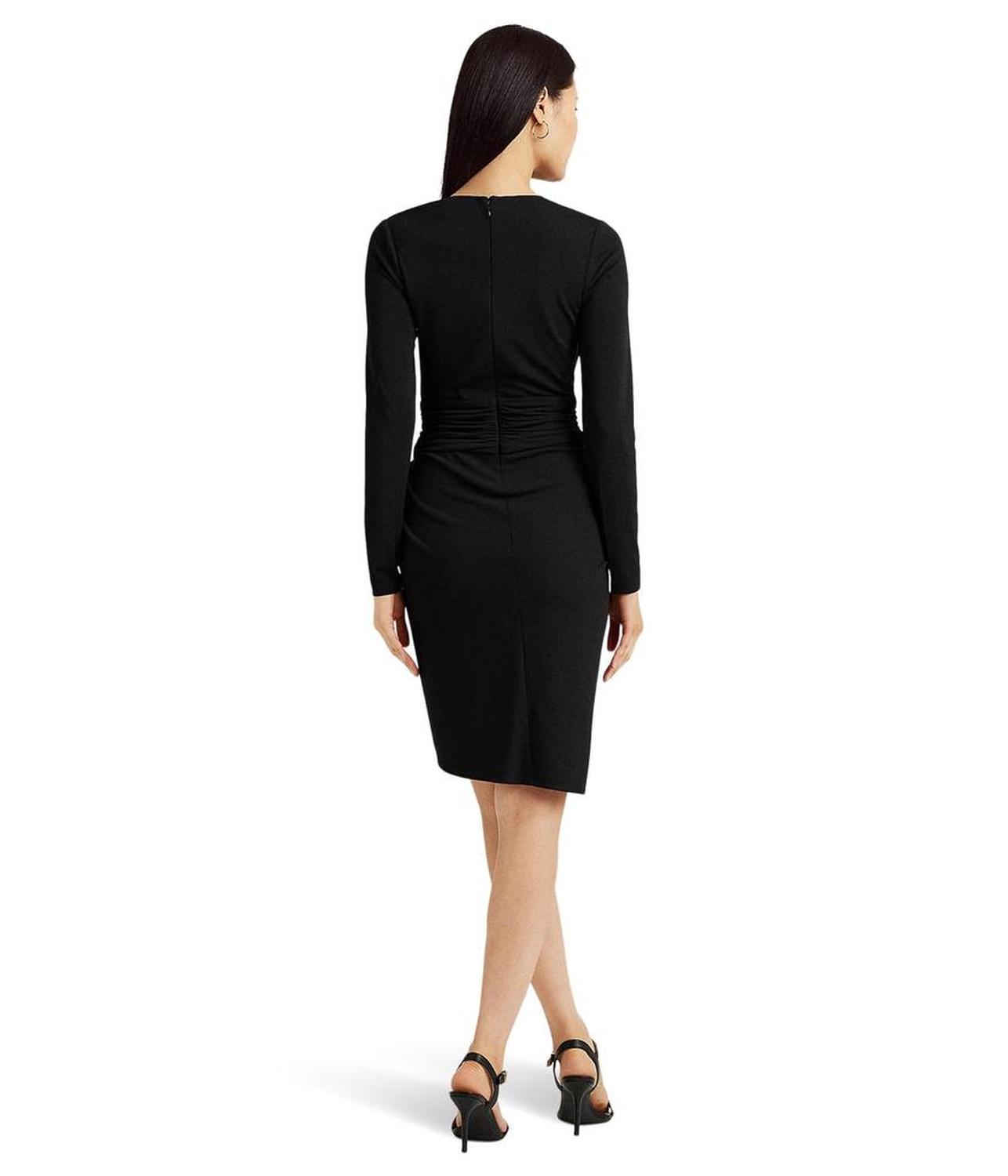 Ruched Stretch Jersey Surplice Dress