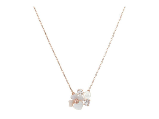 Precious Pansy Cluster Pendant Necklace