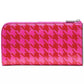 Devin Houndstooth Saffiano Leather Zip Around Continental Wallet