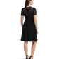 Lace-Trim Georgette Cocktail Dress