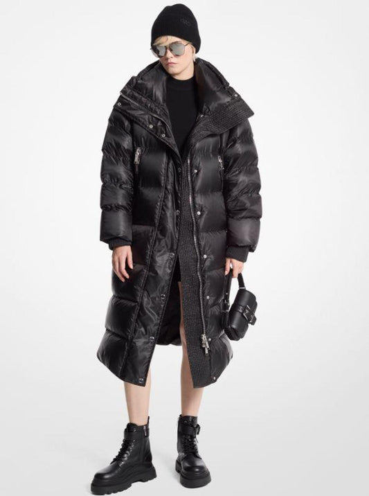 Satin Ciré Puffer Coat