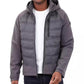 Men's Mixed-Media Full-Zip Hooded Jacket