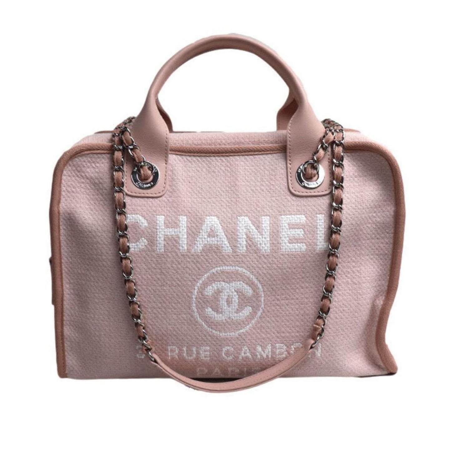 Chanel Deauville  Canvas Shoulder Bag (Pre-Owned)