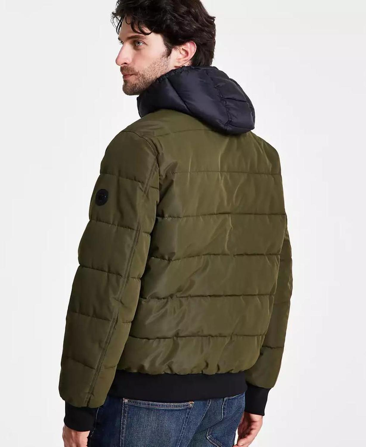 Men's Hooded Puffer Bomber Jacket